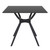 31.5" Black Square Laminated Top Outdoor Patio Dining Table - IMAGE 2