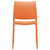 32" Orange Resin Solid Weather Resistant Outdoor Dining Chair - IMAGE 2