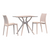 3-Piece White Recyclable Outdoor Patio Dining Set 32" - IMAGE 1