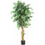 6' Ficus Silk Artificial Tree in a Black Pot - IMAGE 1