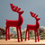 Set of 2 Velvet Deer with Antlers Figurines 14.75" - IMAGE 2