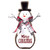 10" White and Pink Merry Christmas Snowman Figurine - IMAGE 1