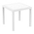 5-Piece White Patio Square Dining Set with Sunbrella Natural Cushion 31.5" - IMAGE 3