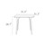 31.5" White Patio Outdoor Square Dining Table