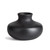 Solid Handmade Smooth Ceramic Vase - 10" - Black - IMAGE 1