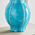 Linear Shell Ceramic Vase - 12.5"- Blue - IMAGE 5