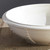 Round Handcrafted Ceramic Bowl - White - 15" - IMAGE 3