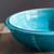 Round Handcrafted Ceramic Bowl - Blue - 15" - IMAGE 3