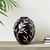Large Mango Leaves Terracotta Vase - 12” - Black and White - IMAGE 3