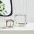 Set of 2 Silver Aluminum Cube Sculptures 6.5" - IMAGE 2