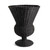 Wicker Rattan Footed Urn Shaped Planter - 18" - Black - IMAGE 1