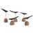 Flock of Bird Figurines - 8" - Brown and Black - Set of 5 - IMAGE 1