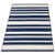 6.5' x 9.5' Striped Rectangular Outdoor Area Throw Rug - Navy Blue and White - IMAGE 3