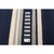 6.5' x 9.5' Striped Rectangular Outdoor Area Throw Rug - Navy Blue and White