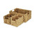 Set of 3 Brown Rectangular Storage Baskets with Handles 15" - IMAGE 2
