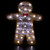 LED Lighted Acrylic Gingerbread Man with Bow Tie Outdoor Christmas Decoration - 16" - IMAGE 3