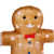 LED Lighted Acrylic Gingerbread Man with Bow Tie Outdoor Christmas Decoration - 16" - IMAGE 4