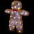 16" LED Lighted Acrylic Gingerbread Man with Bow Tie Christmas Decoration
