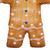 LED Lighted Acrylic Gingerbread Man with Bow Tie Outdoor Christmas Decoration - 16"