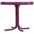 22" Outdoor Retro Tulip Steel Side Table, Purple - IMAGE 3