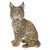 20" Sitting Bobcat Outdoor Garden Statue - IMAGE 1