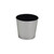 6.5" Silver and Black Round Planter with Tapered Body - IMAGE 3
