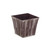 6.5" Brown and Ivory Square Tapered Planter - IMAGE 1