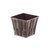 6.5" Brown and Ivory Square Tapered Planter - IMAGE 2