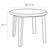 35.5" White Round Outdoor Patio Dining Table - IMAGE 2