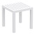 18" White Patio Square Resin Side Table with Drain Hole - IMAGE 1