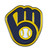 3.25" MLB Milwaukee Brewers 3D Blue Metal Emblem Exterior Auto Accessory - IMAGE 1