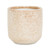 3.25" White Round Abstract Glazed Planter Pot - IMAGE 1