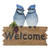 7" Paired Sitting Jays Outdoor Welcome Sign - IMAGE 1
