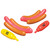 Set of 2 Inflatable Hot Dog Ride On Swimming Pool Battle Set with Boppers Game - 56" - IMAGE 5