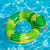 28" Green and Yellow Snake Swimming Pool Inner Tube Float - IMAGE 2