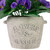 Pansy Artificial Floral Arrangement in "Flowers & Garden" Pot - 6" - Purple - IMAGE 4