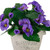 Pansy Artificial Floral Arrangement in "Flowers & Garden" Pot - 6" - Purple - IMAGE 5