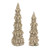 Set of 4 Gold Tabletop Christmas Trees 11.5" - IMAGE 1