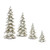 Set of 4 Frosted Christmas Tree Tabletop Decors 18" - IMAGE 1