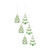 Set of 6 Green Glass Christmas Tree Ornaments 5.75" - IMAGE 1