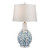 Coral Table Lamp with Tapered Shade - 27" - White and Blue - IMAGE 1