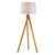 63" White and Wood Tone Wooden Tripod Floor Lamp - IMAGE 1