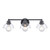 3-Light Vanity Fixture with Glass Shade - 24" - Matte Black - IMAGE 3