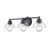3-Light Vanity Fixture with Glass Shade - 24" - Matte Black - IMAGE 4