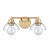 16" Brushed Gold Vanity 2-Light Fixture - IMAGE 3