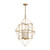 4-Light Geometrical Hanging Pendant Ceiling Fixture - 35" - Gold and Silver - IMAGE 1