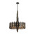 46" Matte Black and Polished Nickel Metal 8-Light Chandelier - IMAGE 1