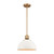Hanging Pendant Ceiling Light Fixture - 12" - Matte White and Bronze - IMAGE 1