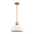Hanging Pendant Ceiling Light Fixture - 12" - Matte White and Bronze - IMAGE 3