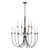 36.25" Charcoal Black and White Swooping Arms 12-Light Chandelier - IMAGE 2